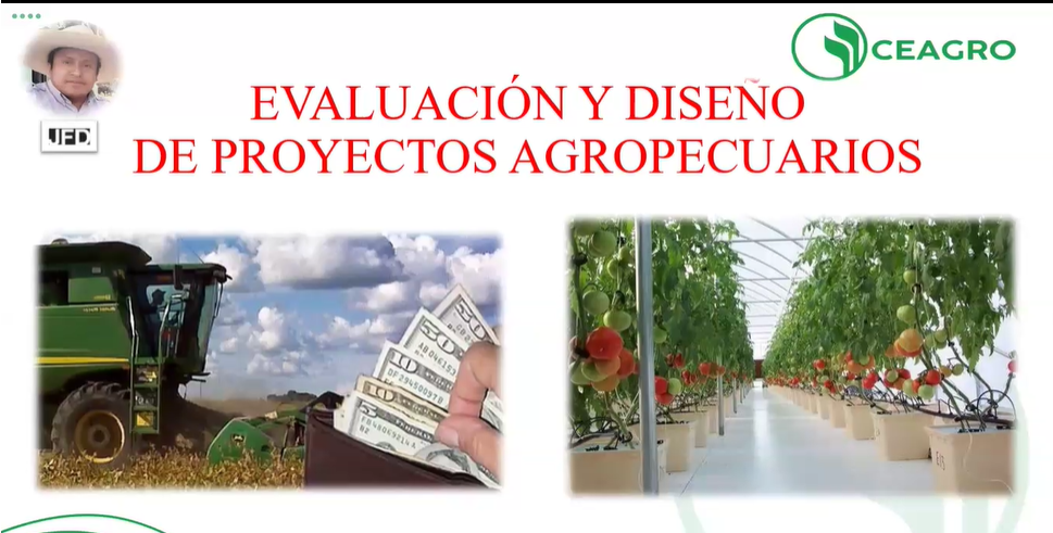  EVALUACIÓN Y DISEÑO DE PROYECTOS AGROPECUARIOS. 